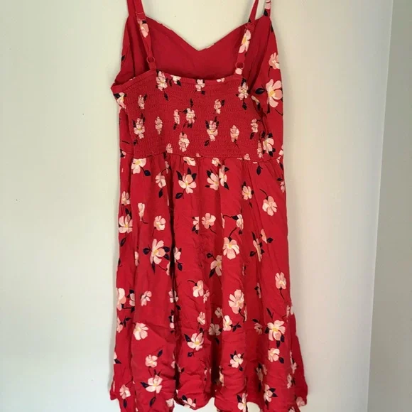 Old Navy Red Floral Dress - Picture 3 of 4